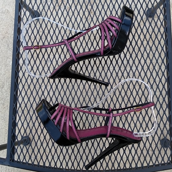 Yves Saint Laurent purple python mob wife core stilleto size 9.5 - Picture 12 of 15